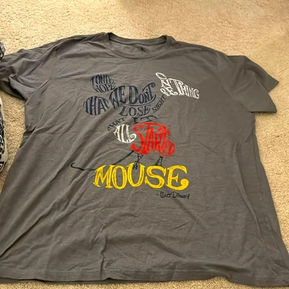 Mickey Mouse Men’s Disney Shirt in Dark Gray - Picture 1 of 4